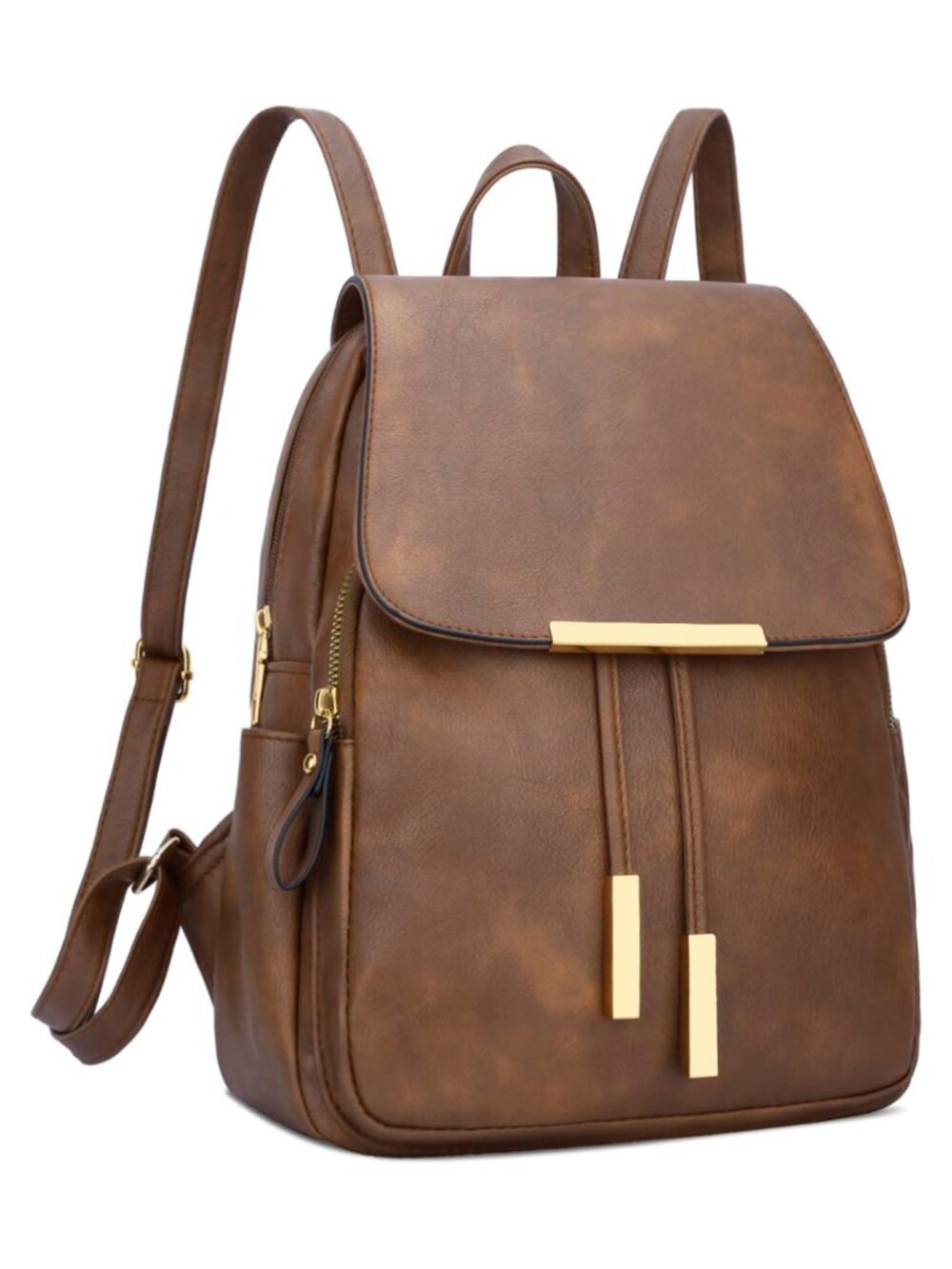 Faux Leather Fashion Backpack Purse Travel Daypack with Pockets